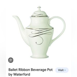 Waterford Ballet Ribbon Fine China Beverage Pot brand new in box never used